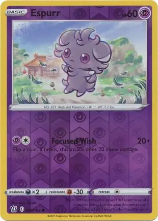 Battle Styles Espurr #60/163 reverse holo